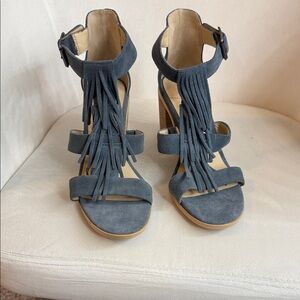 Women's Fringe Suede Sandals- Never Worn